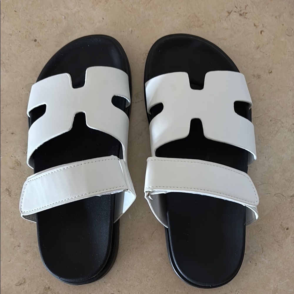 White sandals